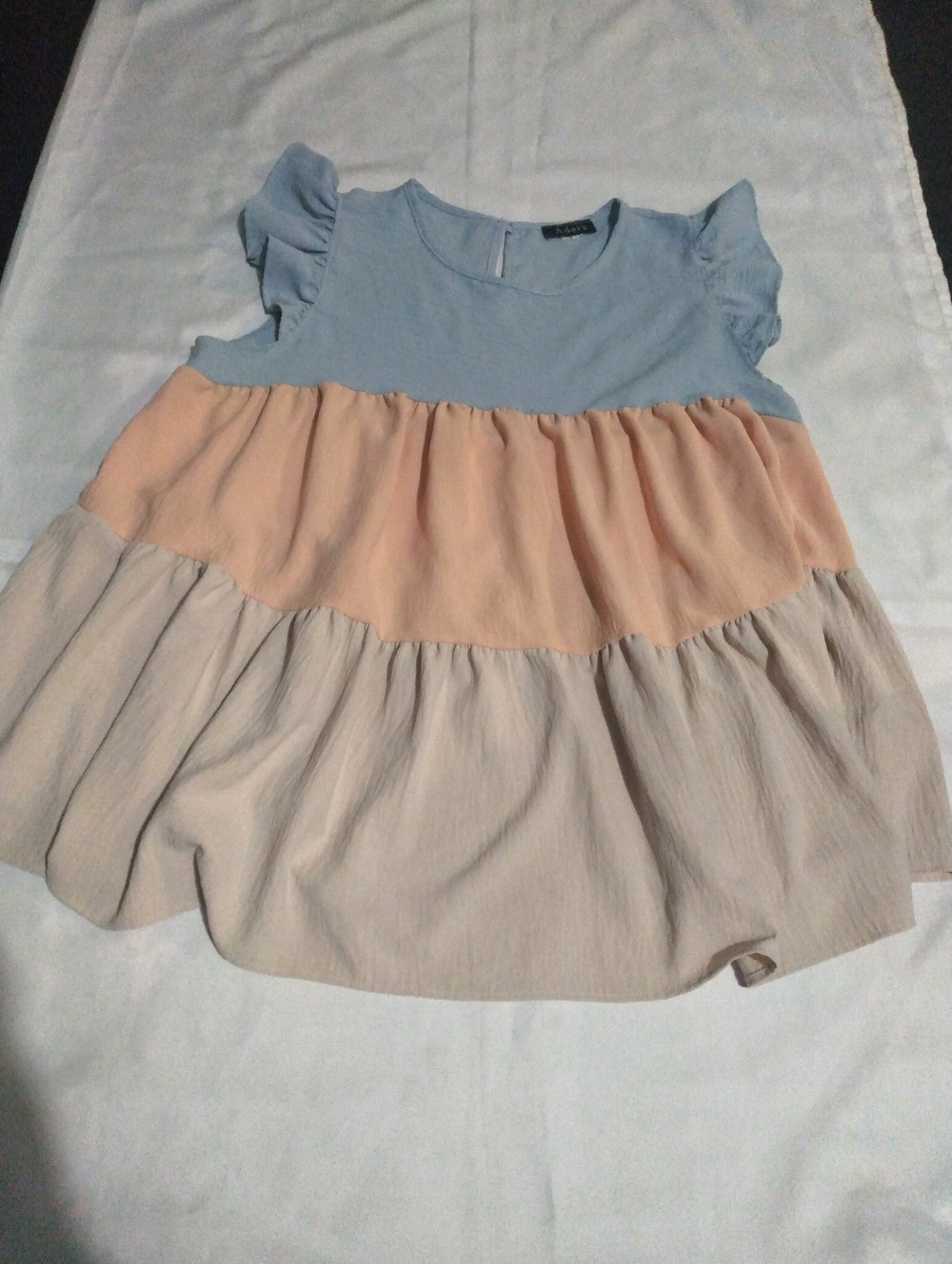 Sky Blue Keyhole Detail Top